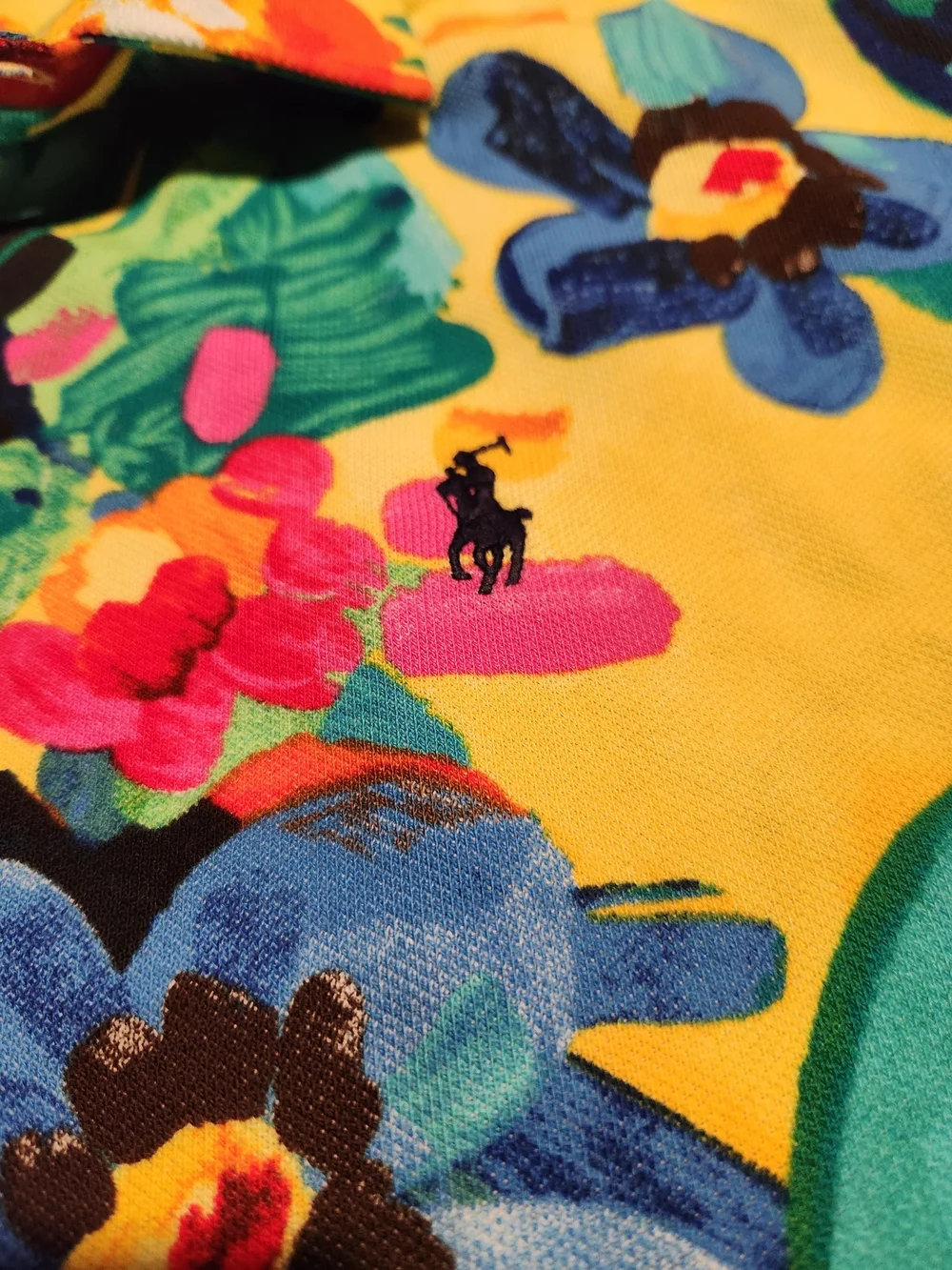Polo Ralph Lauren Yellow Multicolor Floral Polo Shirt